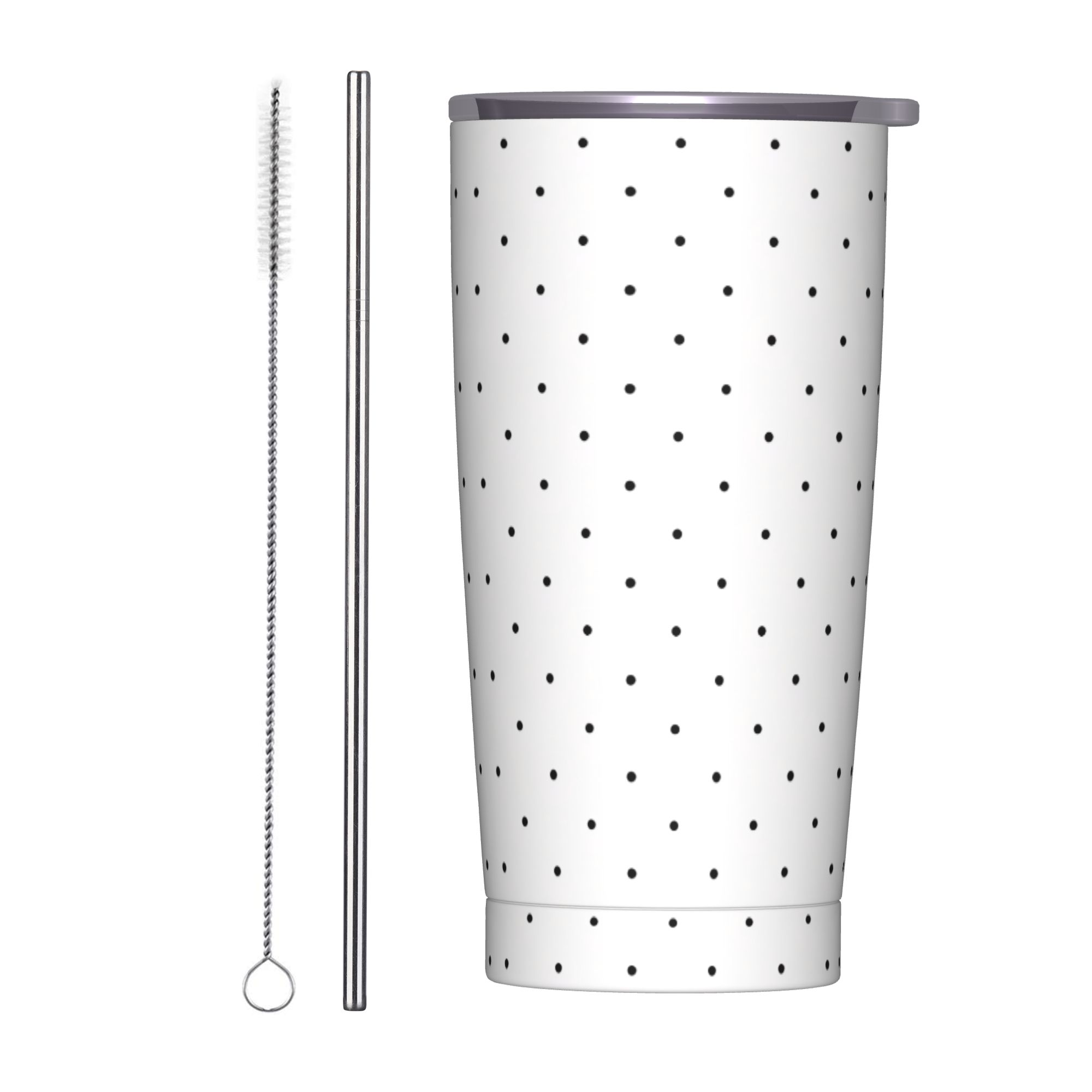 Black & White Polka Dot Patter - Tumbler 20Oz White recensie en prijs