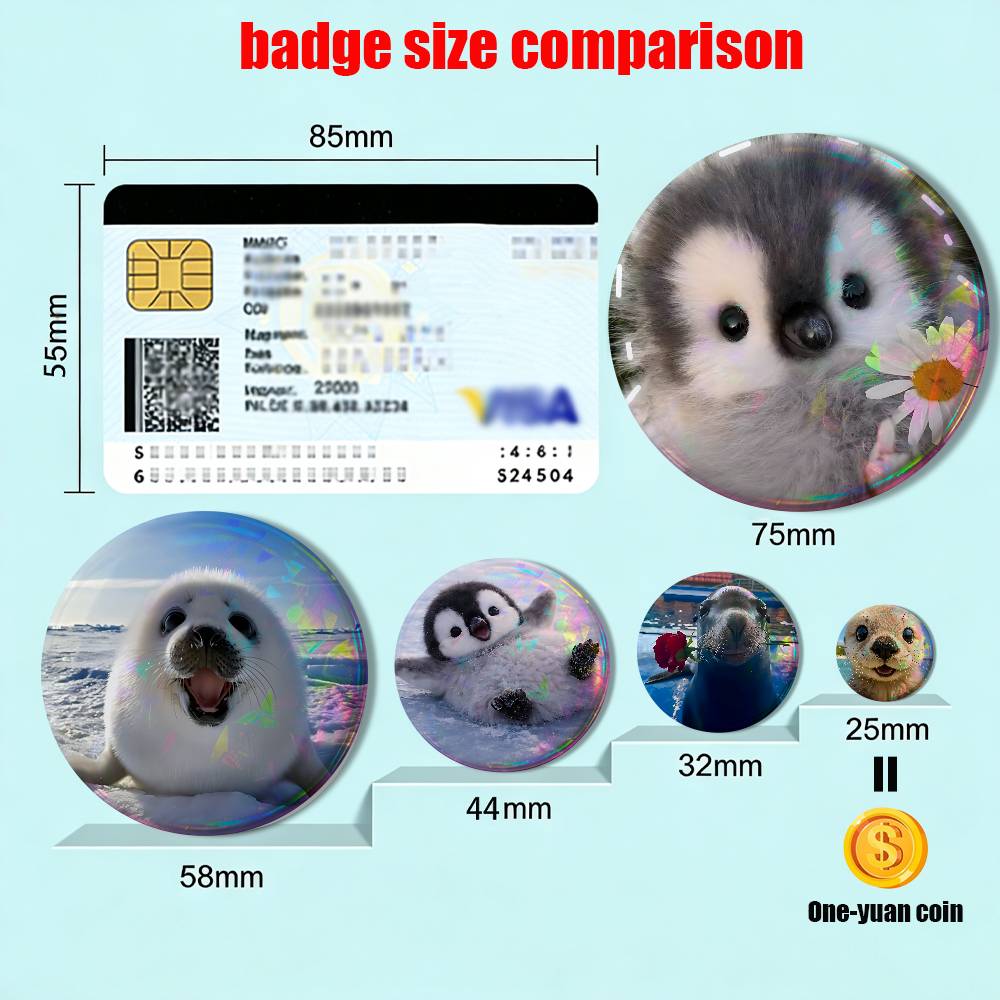 cute zoo Seal sea lion penguin - Button Badge Blank recensie en prijs