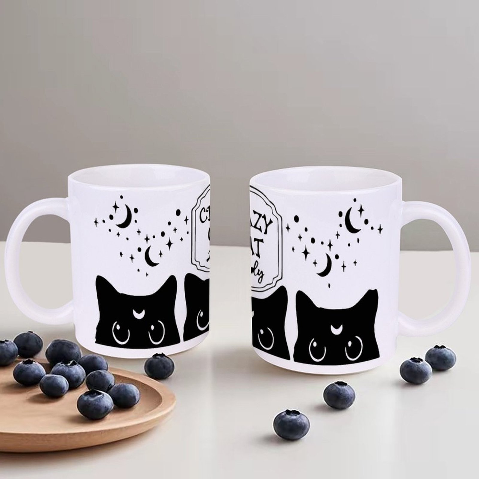 Three Black Cats With Crescent - Sublimation Mug White recensie en prijs