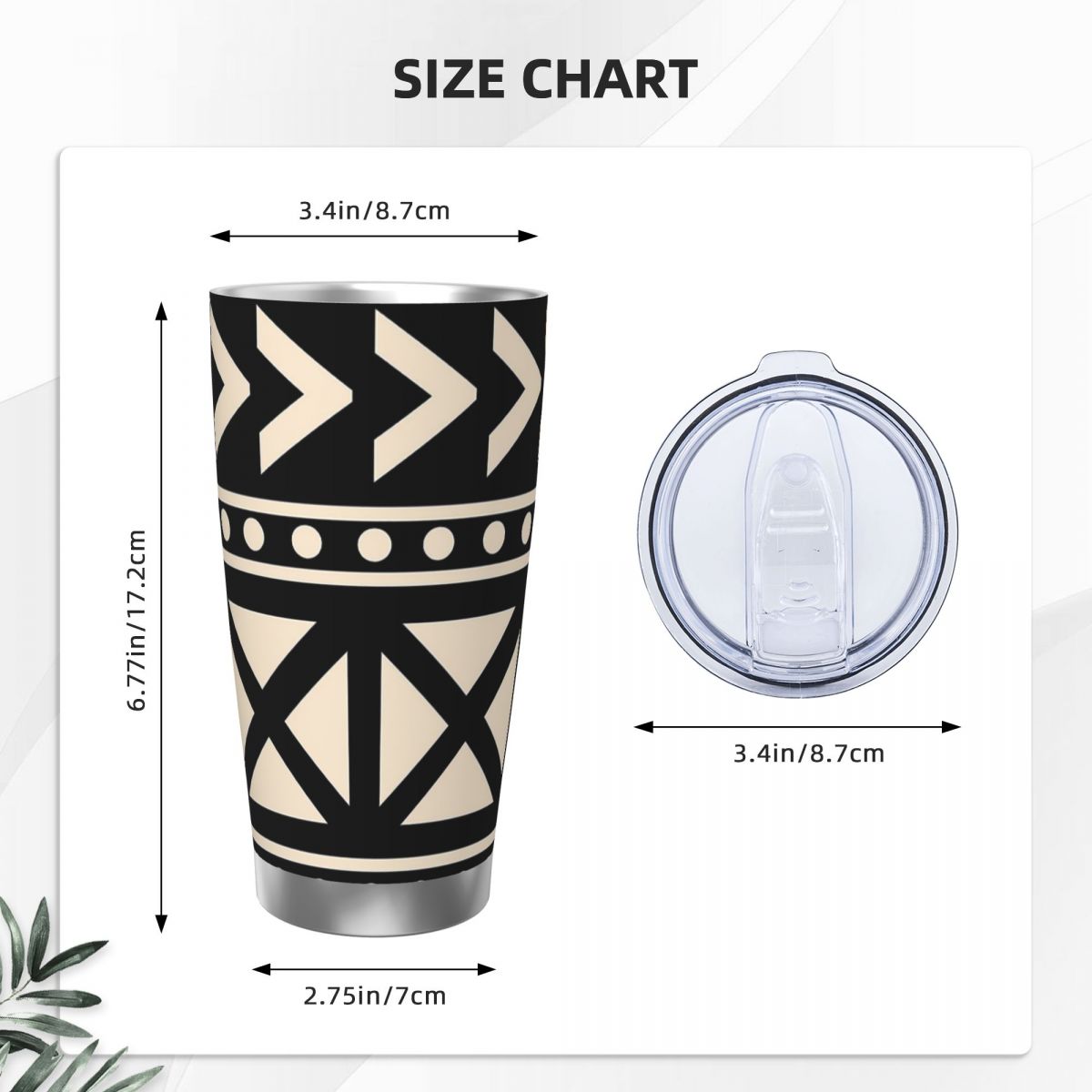 African Mud Cloth Black And Wh - Tumbler 20Oz White recensie en prijs