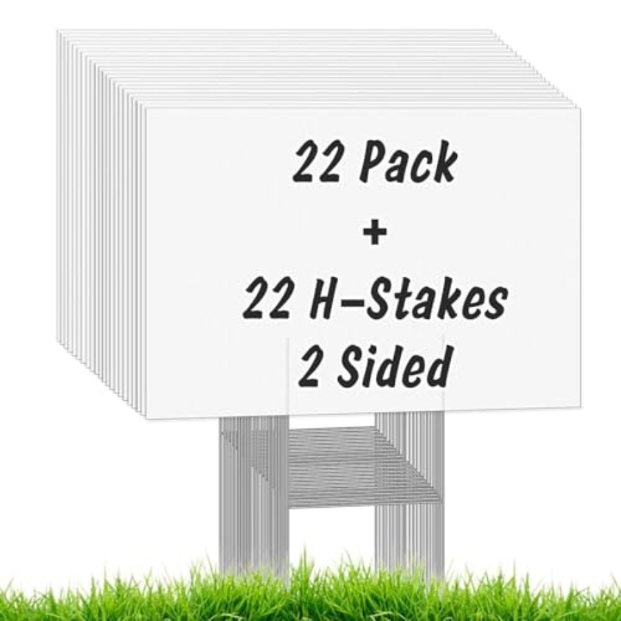 22Pcs Blank Yard Signs with St - Yard Sign Blank recensie en prijs