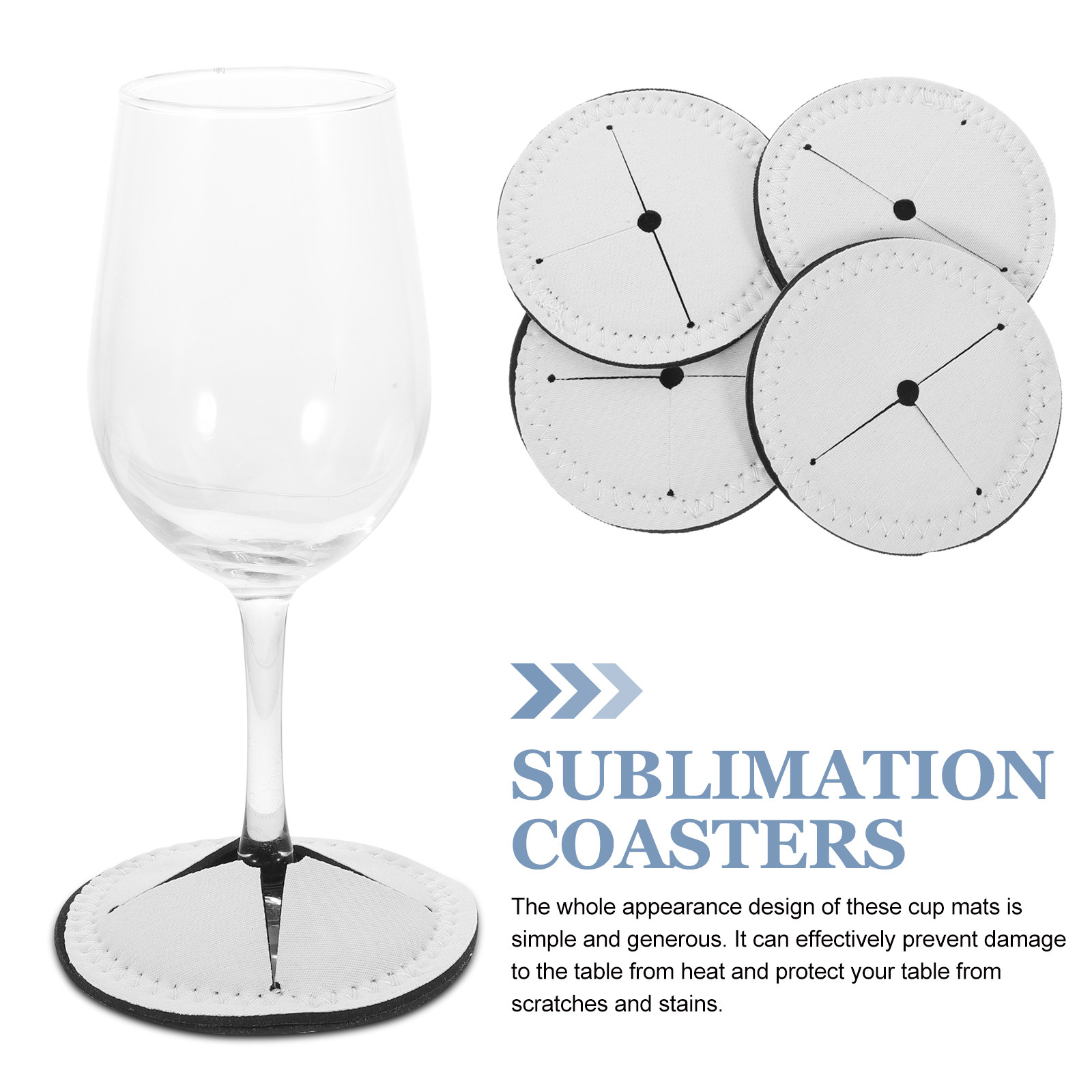 4Pcs DIY Wine Cup Coasters Hea - Coaster Sublimation Blank recensie en prijs