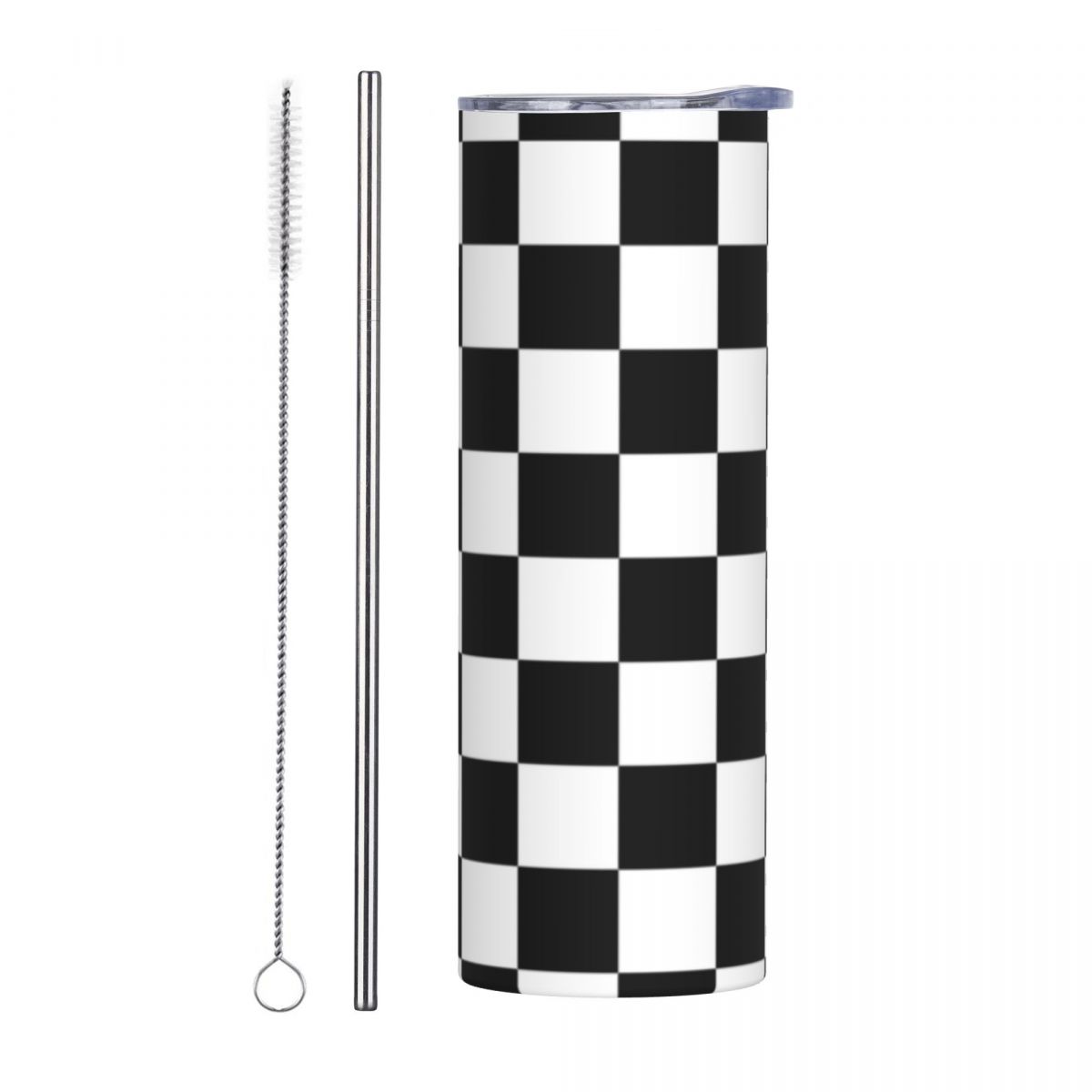 Black And White Checkerboard S - Tumbler 20Oz White recensie en prijs