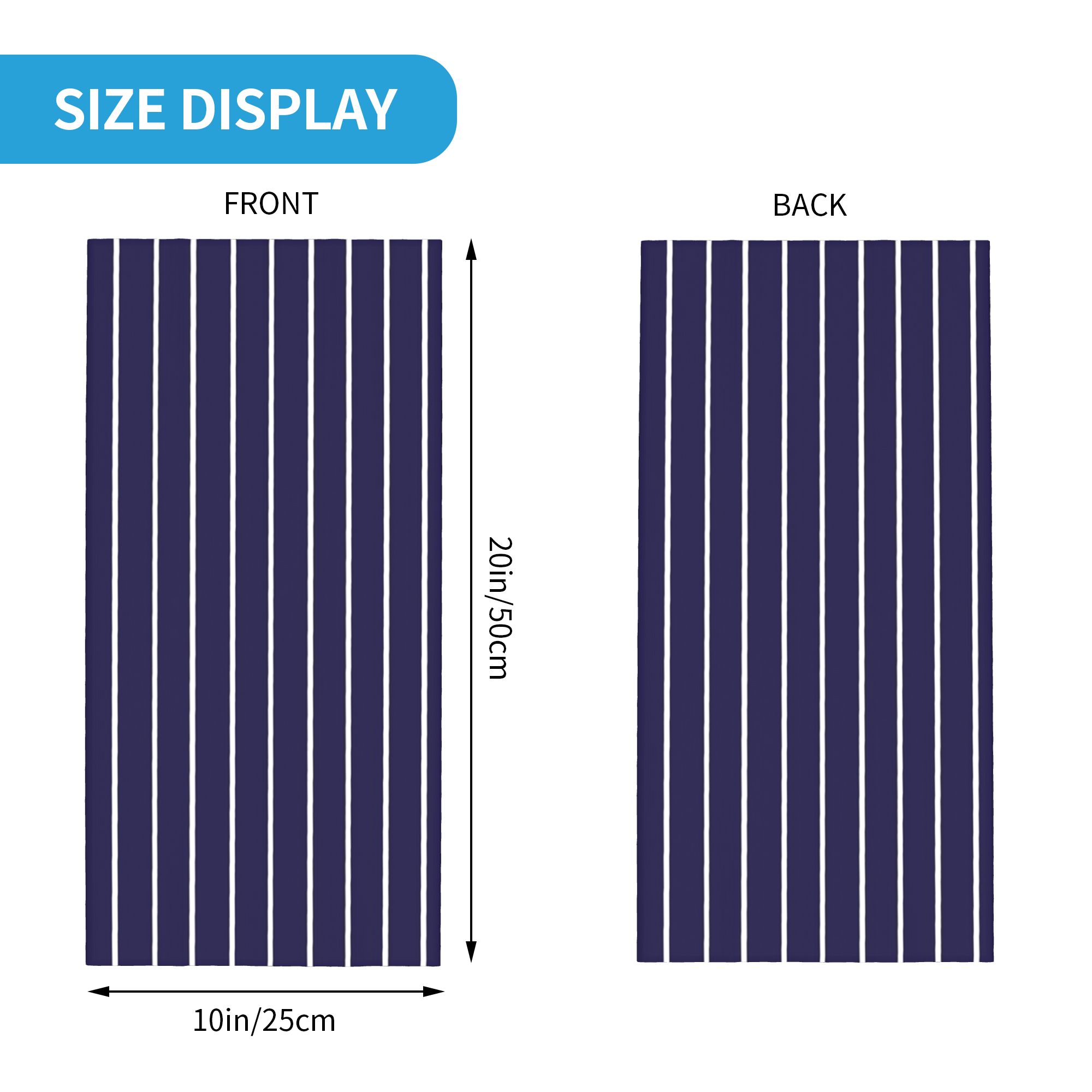 Navy Blue and White stripes Pi - Bandana Blank White recensie en prijs