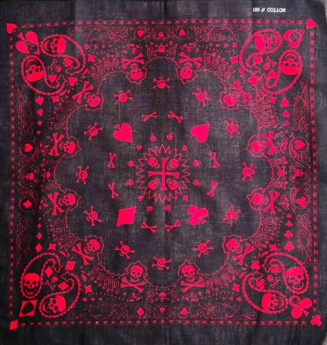 55cm White Black Red Skull Pok - Bandana Blank White recensie en prijs