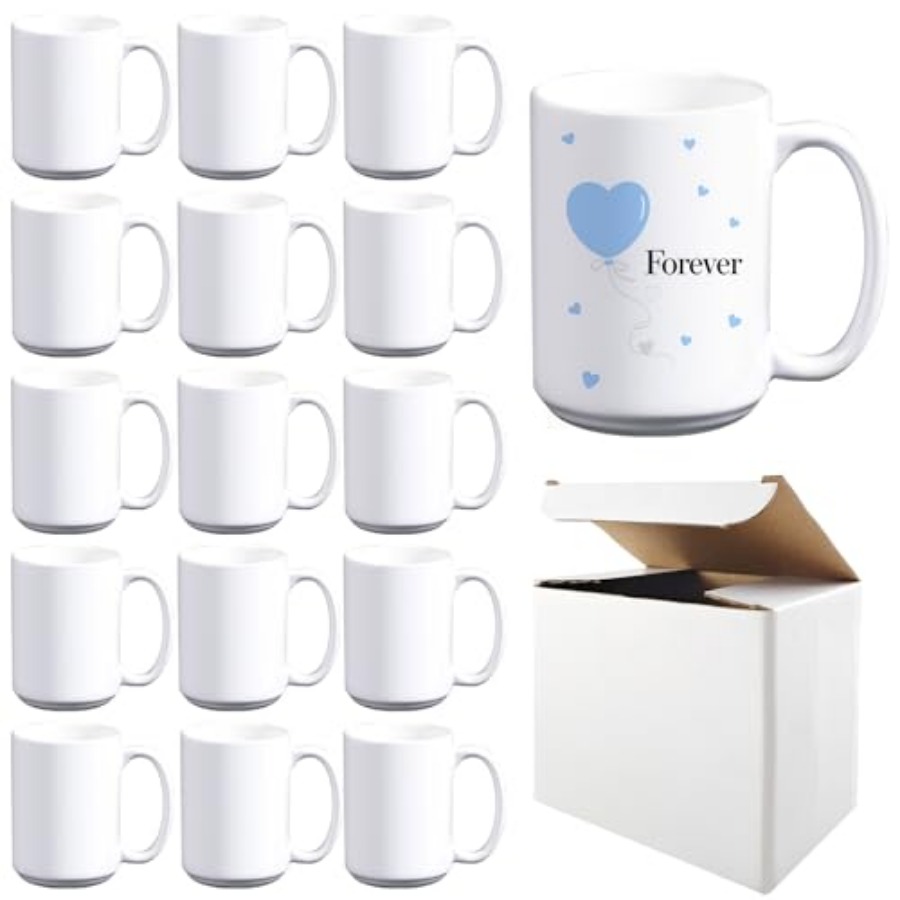 15 PACK 15 oz sublimation mugs - Sublimation Mug White recensie en prijs