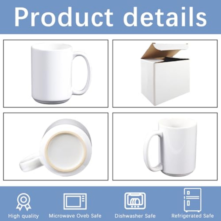 15 PACK 15 oz sublimation mugs - Sublimation Mug White recensie en prijs