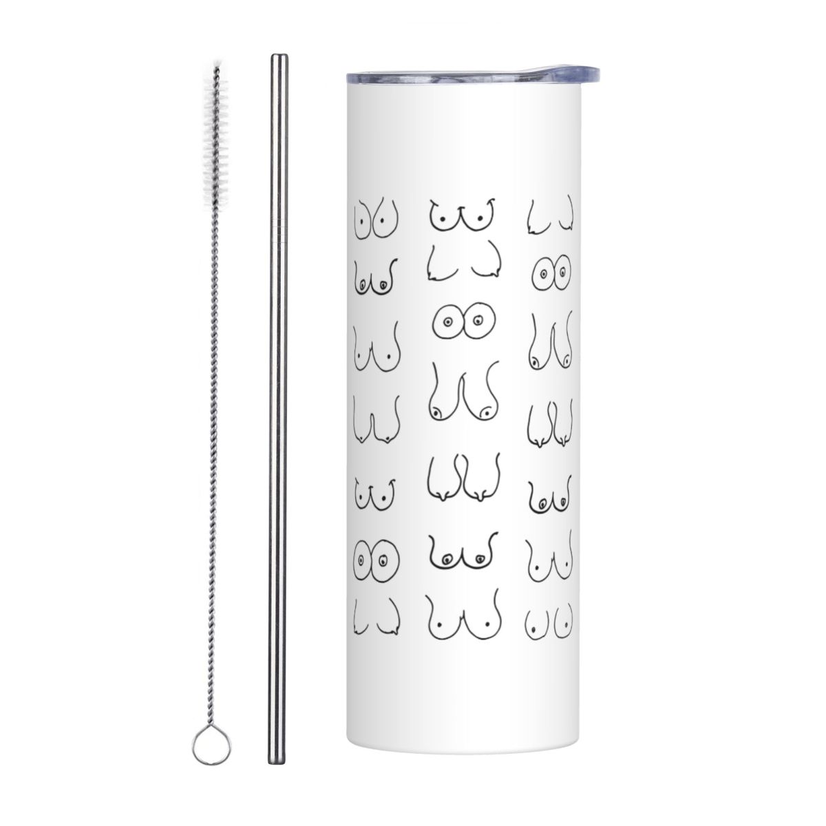Black And White Tits Drawing S - Tumbler 20Oz White recensie en prijs