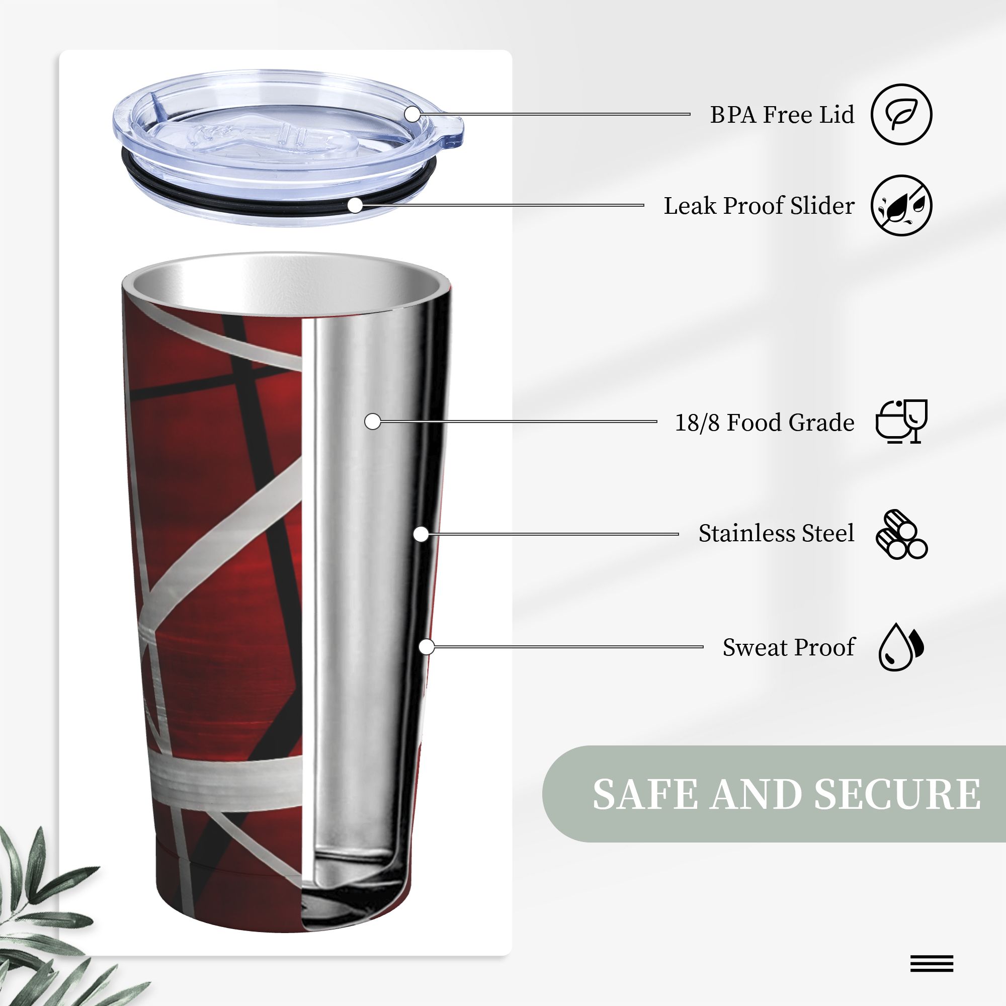 V-Van Halens Red Black White T - Tumbler 20Oz White recensie en prijs