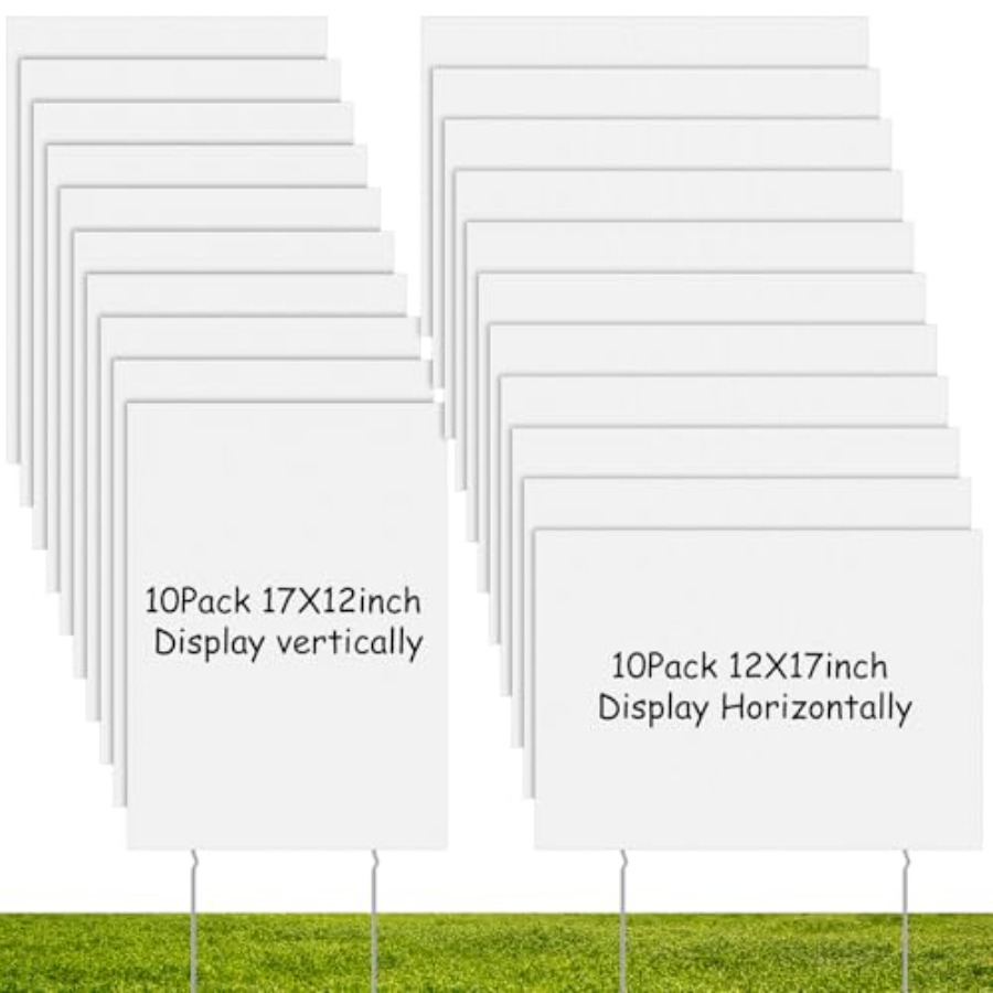 20 Pack Blank Yard Signs with  - Yard Sign Blank recensie en prijs