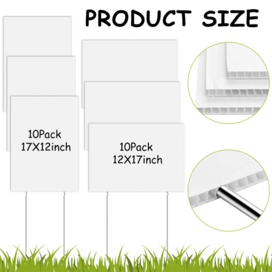 20 Pack Blank Yard Signs with  - Yard Sign Blank recensie en prijs