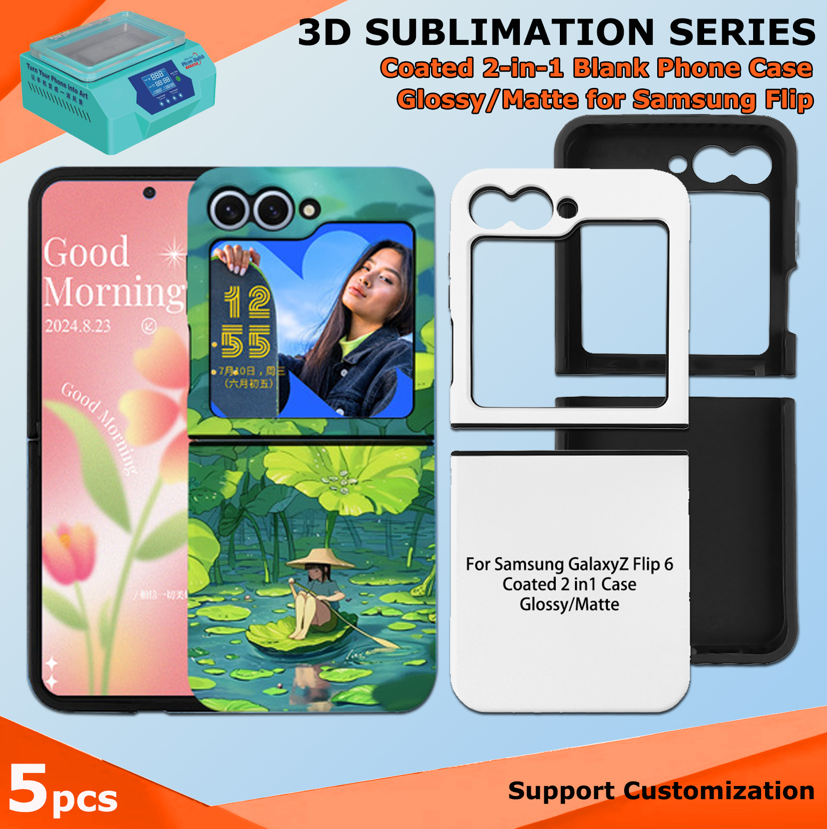 Fonlyu 5pcs Coated 2 in 1 Blan - Phone Case Blank Print recensie en prijs
