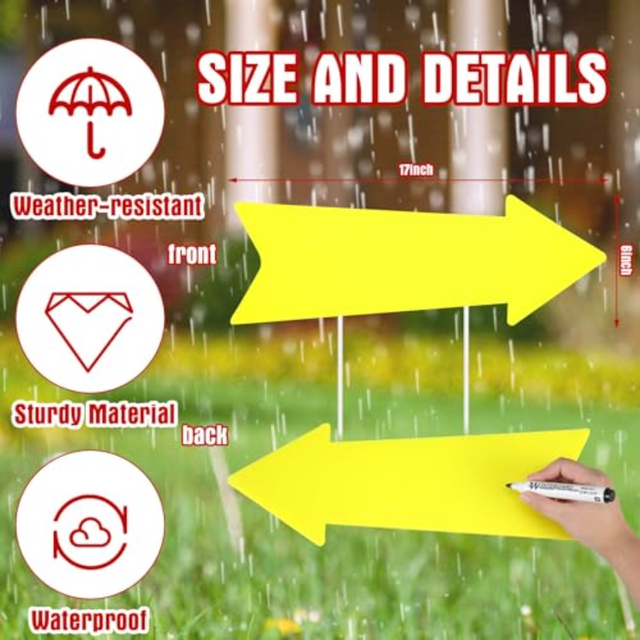 12 Pcs Arrow Signs with Stakes - Yard Sign Blank recensie en prijs