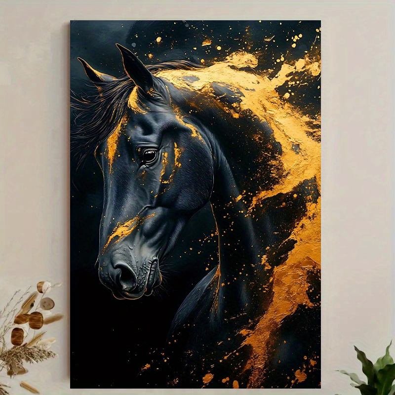 1pc Elegant Black Horse Canvas - Canvas Wrap Ready recensie en prijs