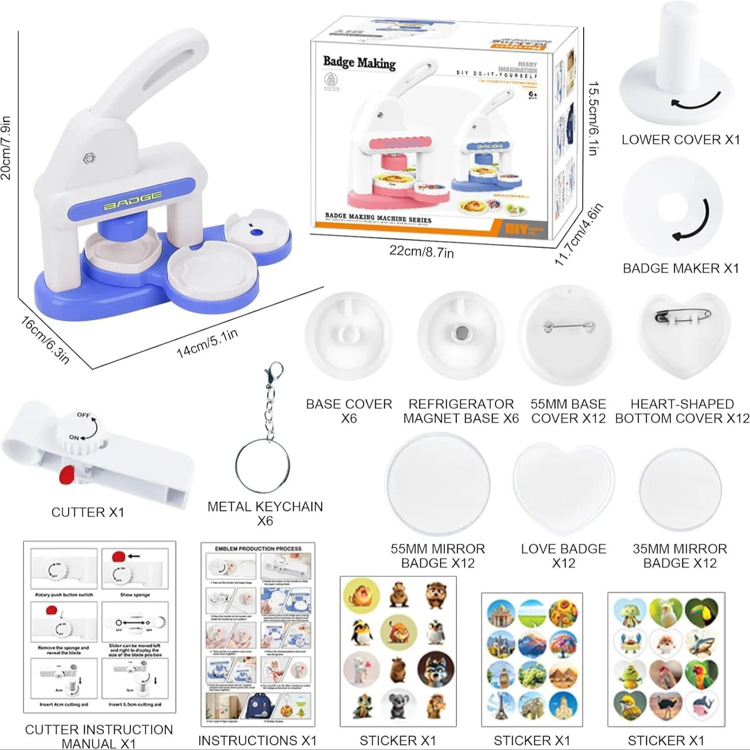 DIY Badge Making Machine, Butt - Button Badge Blank recensie en prijs