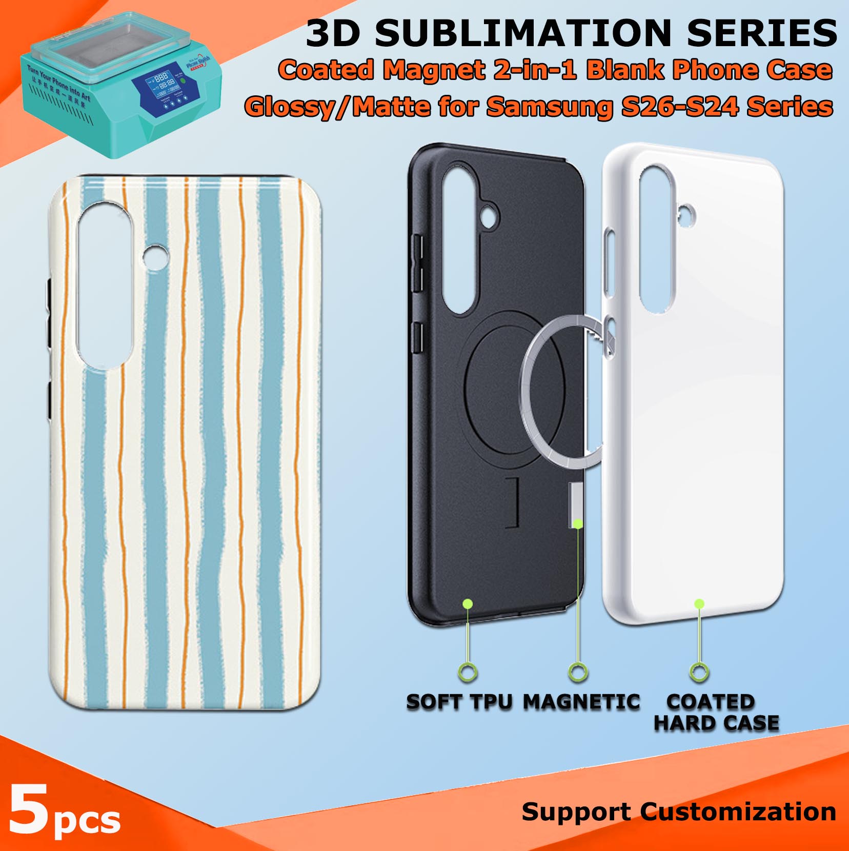 Fonlyu 5pc Coated Magnet 2 In  - Phone Case Blank Print recensie en prijs